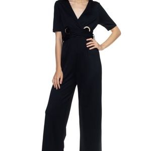 Grommets Belted Jumpsuit